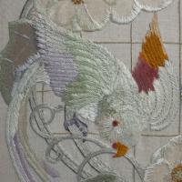 E. W. Godwin Style. An Anglo-Japanese Fire Screen with a Japanese Silk Embroidery - Thumbnail 16