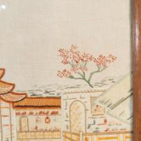 Anglo-Japanese Oak Firescreen with Torii Gate and River Scene c.1885 - Thumbnail 7