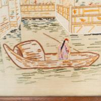 Anglo-Japanese Oak Firescreen with Torii Gate and River Scene c.1885 - Thumbnail 8