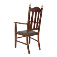 Liberty and Co, Attributed – Arts and Crafts Oak Armchair with Inlaid Crown - Thumbnail 7