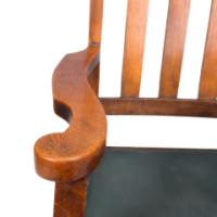 Liberty and Co, Attributed – Arts and Crafts Oak Armchair with Inlaid Crown - Thumbnail 16