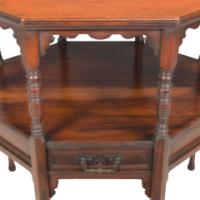 C. Hindley and Sons – Aesthetic Movement Walnut Octagonal Side Table - Thumbnail 11
