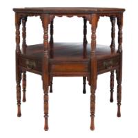 C. Hindley and Sons – Aesthetic Movement Walnut Octagonal Side Table - Thumbnail 3