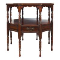 C. Hindley and Sons – Aesthetic Movement Walnut Octagonal Side Table - Thumbnail 6
