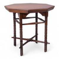 Bruce Talbert for Gillows – Aesthetic Movement Walnut Octagonal Table - Thumbnail 1