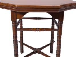 Bruce Talbert for Gillows – Aesthetic Movement Walnut Octagonal Table - Thumbnail 4