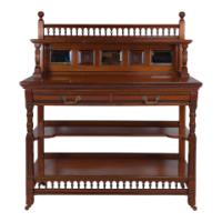 W. Walker and Sons – Pair of Aesthetic Movement Walnut Serving Buffets - Thumbnail 2