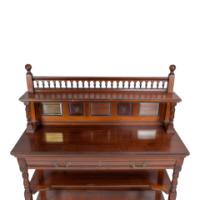 W. Walker and Sons – Pair of Aesthetic Movement Walnut Serving Buffets - Thumbnail 4