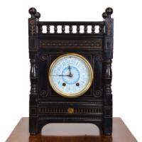 Bruce Talbert for Gillow and Co. – Aesthetic Movement Ebonised Mantel Clock - Thumbnail 2