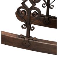 Blacksmith Made Sleigh Armchair with Scrollwork Iron Frame, c.1900 - Thumbnail 9