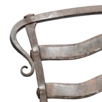 Blacksmith Made Sleigh Armchair with Scrollwork Iron Frame, c.1900 - Thumbnail 5