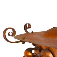 Birmingham Guild of Handicraft, Attributed – Arts and Crafts Copper Scrollwork Chandelier - Thumbnail 11