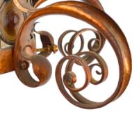 Birmingham Guild of Handicraft, Attributed – Arts and Crafts Copper Scrollwork Chandelier - Thumbnail 14