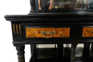 Gillow and Co. – Aesthetic Movement Side Cabinet with Painted Floral Panels - Thumbnail 13
