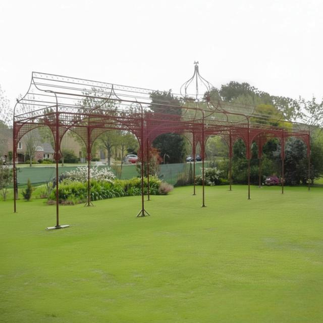 Mid-Victorian Moorish Wrought & Cast Iron Pergola or Decorative Garden Structure