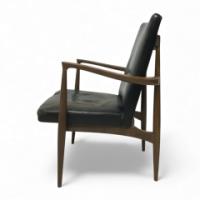 Finn Juhl, attributed. Scandinavian Teak Armchair with a Sculptural Design