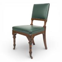 Charles Bevan for Marsh & Jones. Gothic Revival Side Chair with Chamfered Edges