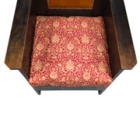 M. H. Baillie Scott – Arts and Crafts Ebonised Oak Armchair with Mother-of-Pearl Inlay - Thumbnail 8