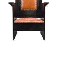 M. H. Baillie Scott – Arts and Crafts Ebonised Oak Armchair with Mother-of-Pearl Inlay - Thumbnail 15