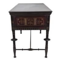 Daniel Cottier – Aesthetic Movement Painted Egyptian Revival Side Cabinet/Desk with Drawers - Thumbnail 4
