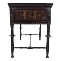 Daniel Cottier – Aesthetic Movement Painted Egyptian Revival Side Cabinet/Desk with Drawers - Thumbnail 3