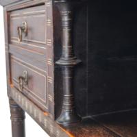 Daniel Cottier – Aesthetic Movement Painted Egyptian Revival Side Cabinet/Desk with Drawers - Thumbnail 12