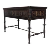 Daniel Cottier – Aesthetic Movement Painted Egyptian Revival Side Cabinet/Desk with Drawers - Thumbnail 6