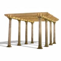 A Reconstituted Marble Pergola Garden Structure.