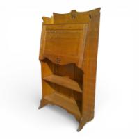 A Good Quality Arts & Crafts Oak Bureau Bookcase - Thumbnail 1