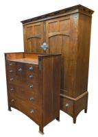 E G Punnett Attributed for William Birch – Arts and Crafts Oak Bedroom Suite  - Thumbnail 24