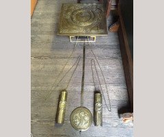 Margaret Gilmour. An exceptional and large Glasgow School brass wall clock - Thumbnail 5