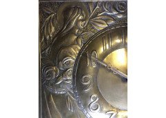 Margaret Gilmour. An exceptional and large Glasgow School brass wall clock - Thumbnail 8
