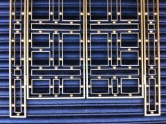 Josef Hoffmann (style of). A good quality pair of iron and gilt security gate - Thumbnail 2