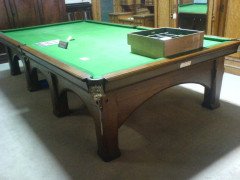 A Rare Arts and Crafts Oak Snooker Table
