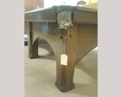 A rare Arts and Crafts oak snooker table - Thumbnail 4