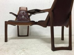 A superbly designed 'Danish style' teak duet seat for lovers of chess - Thumbnail 4