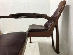 A superbly designed 'Danish style' teak duet seat for lovers of chess - Thumbnail 6