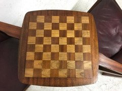 A superbly designed 'Danish style' teak duet seat for lovers of chess - Thumbnail 10