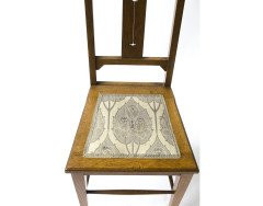 E A Taylor for Wylie and Lochhead. An oak Arts and Crafts chair - Thumbnail 4