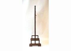 E W Godwin (attributed). An Anglo Japanese fire screen with Japanese silk - Thumbnail 2