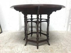 Collinson and Lock. An aesthetic movement seven leg walnut centre table - Thumbnail 2