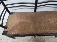 Morris and Co. A rare and exceptional museum quality ebonised Sussex three seat settee - Thumbnail 4