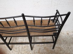 Morris and Co. A rare and exceptional museum quality ebonised Sussex three seat settee - Thumbnail 9