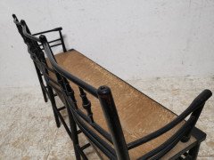 Morris and Co. A rare and exceptional museum quality ebonised Sussex three seat settee - Thumbnail 11