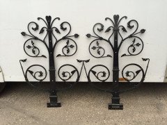 Dr C H Dresser Gothic Revival Iron Door Hinges with Incised Decorative Details - Thumbnail 5
