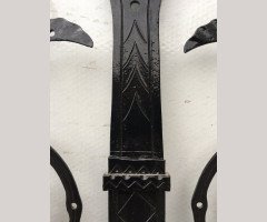 Dr C H Dresser Gothic Revival Iron Door Hinges with Incised Decorative Details - Thumbnail 13