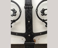 Dr. C. Dresser Gothic Revival Iron Door Hinges with Incised Decorative Details - Thumbnail 14