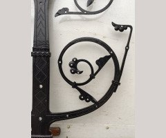 Dr C H Dresser Gothic Revival Iron Door Hinges with Incised Decorative Details - Thumbnail 16