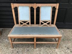 Wylie and Lochhead (attributed). Three Arts Crafts Matching Oak Settles with Shaped Back - Thumbnail 7