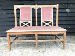 Wylie and Lochhead (attributed). Three Arts Crafts Matching Oak Settles with Shaped Back - Thumbnail 9